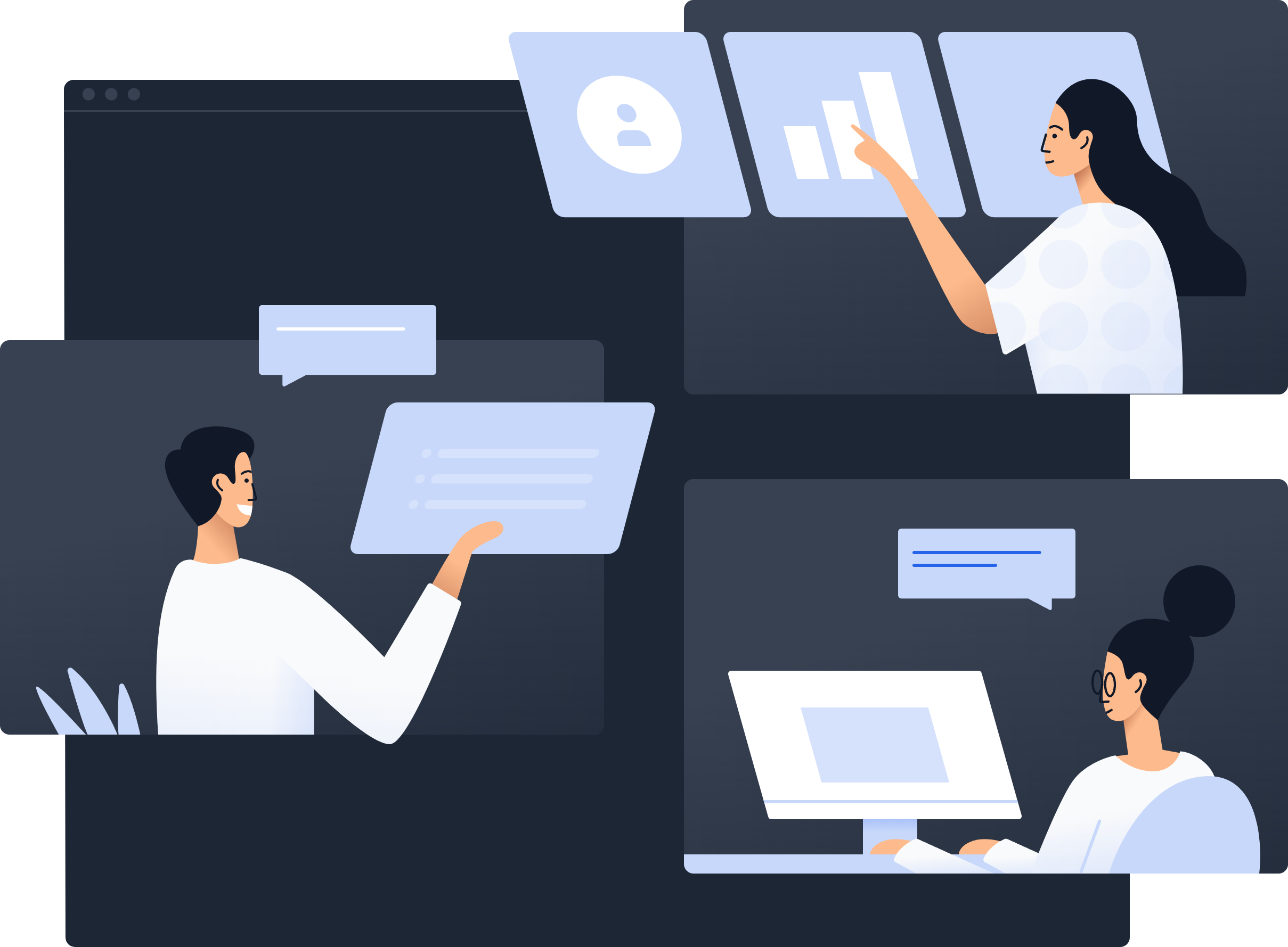 Hero Image showing a team working together on a project